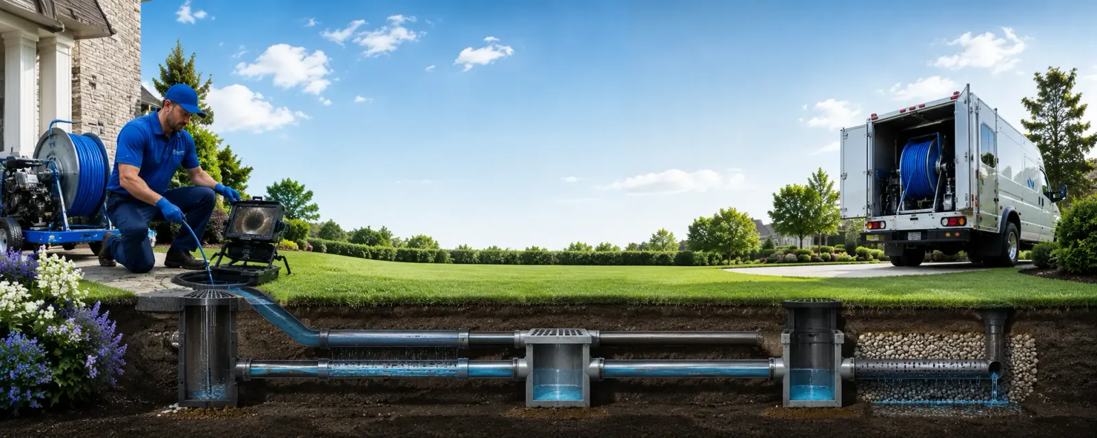 Outdoor drain cleaning information for Markham, TX